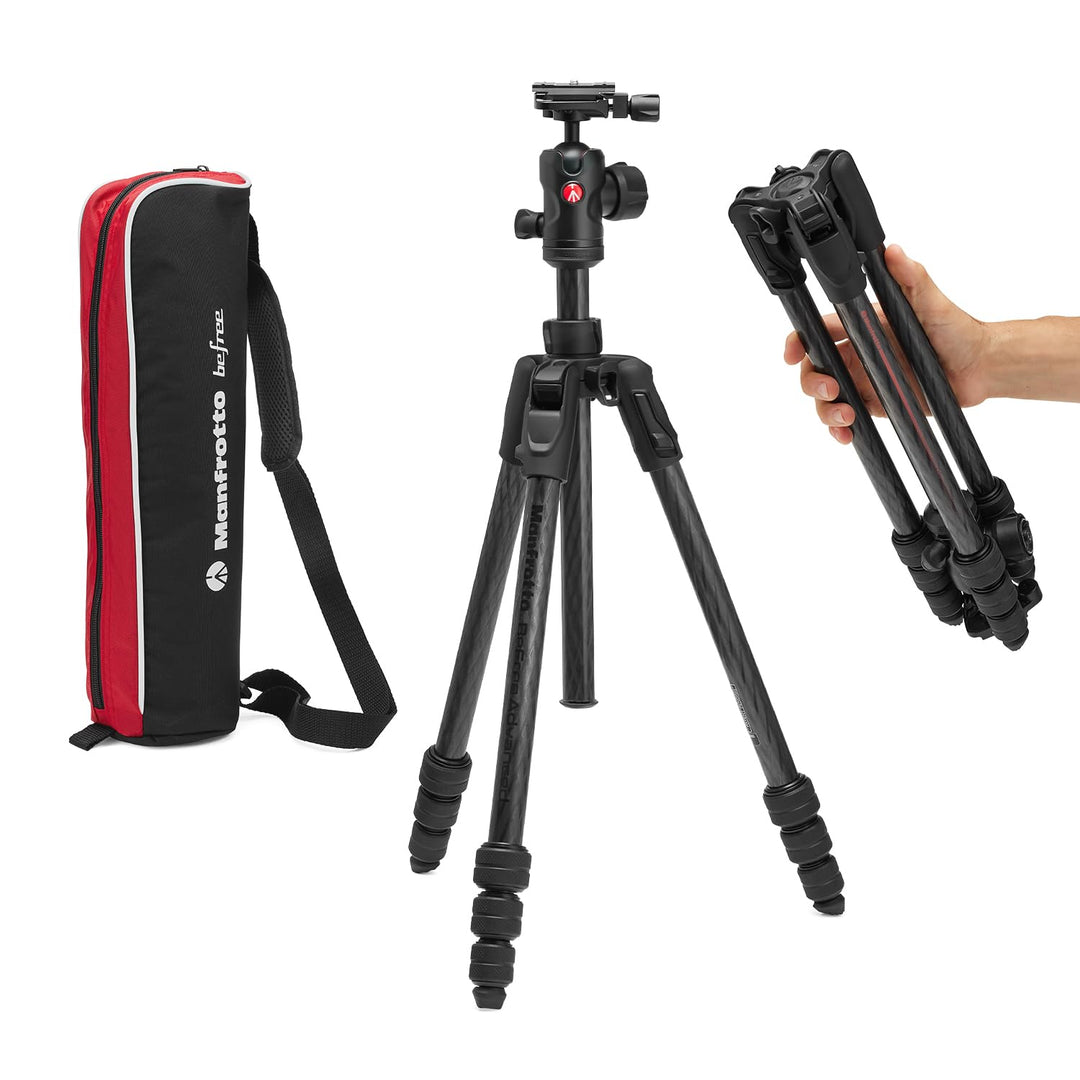 Manfrotto Befree Advanced AS, Camera Tripod, Twist Lock, Compatible with Arca-Swiss, Portable, Compa