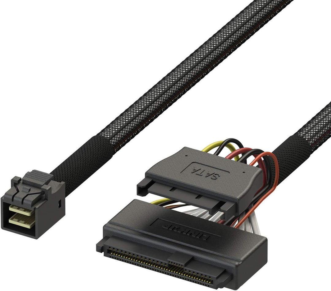 LINKUP - Internal 16G U.2 Cable (85Ω 85ohm PCIe Gen 4 Mini SAS HD to U.2/SFF-8643 to SFF-8639 Cable)