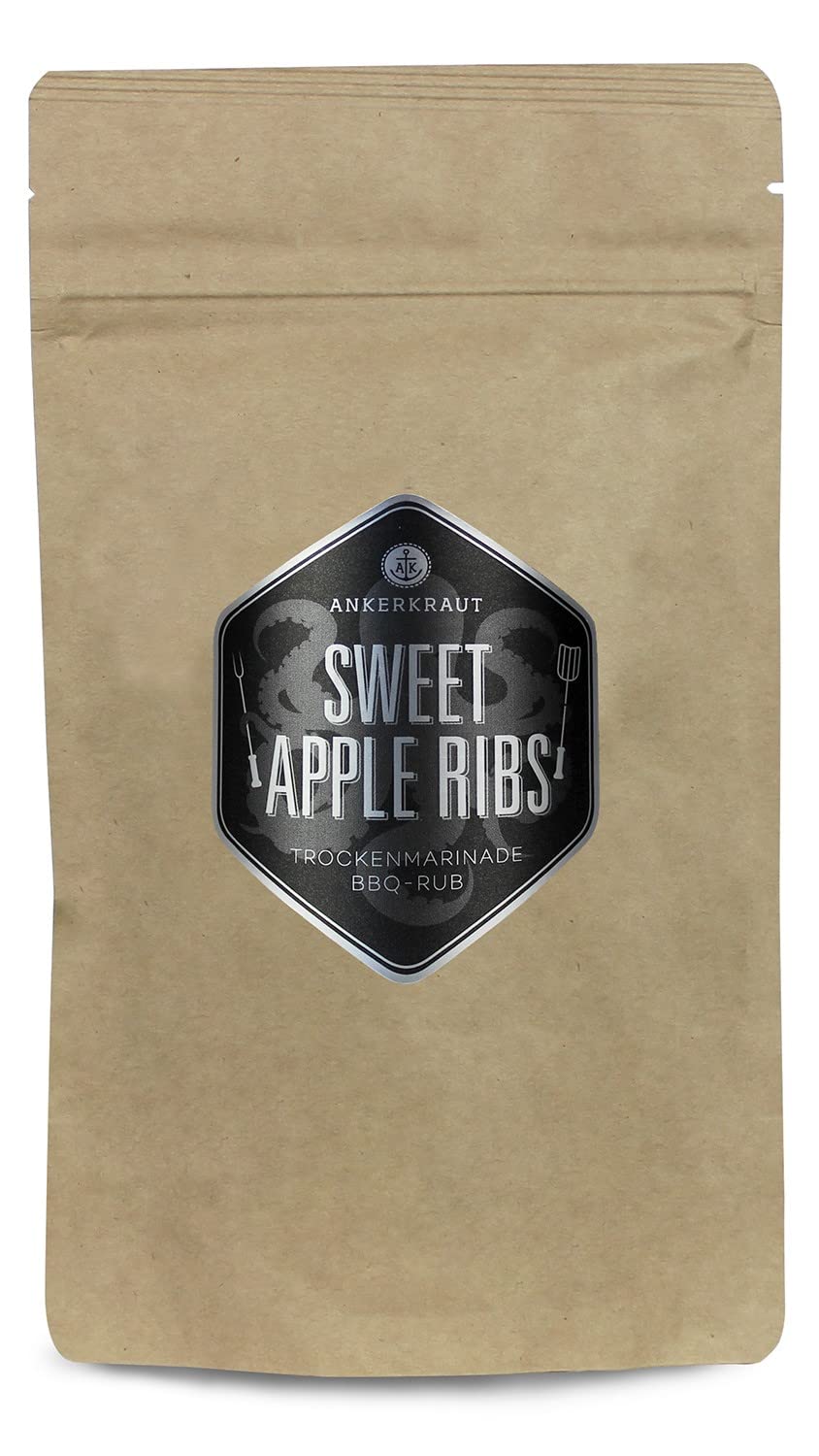 Ankerkraut Sweet Apple Ribs, fruchtige BBQ-Rub Gewürzmischung zum Grillen von Spare-Ribs und Schwein