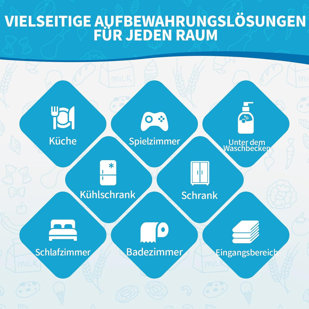 HPYLIF·H Kühlschrank Organizer, Küchen Organizer, Aufbewahrung Boxen für den Einsatz in Kühlschränke