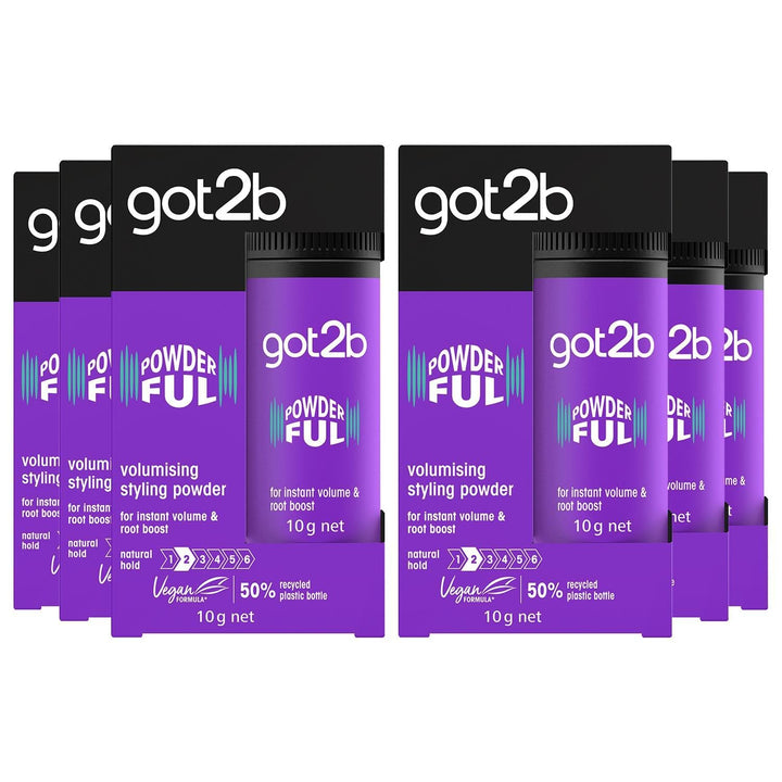 Schwarzkopf got2b POWDER'ful Volumising Styling Powder 10 g - Pack of 6 by Schwarzkopf 6 Stück, 6 St