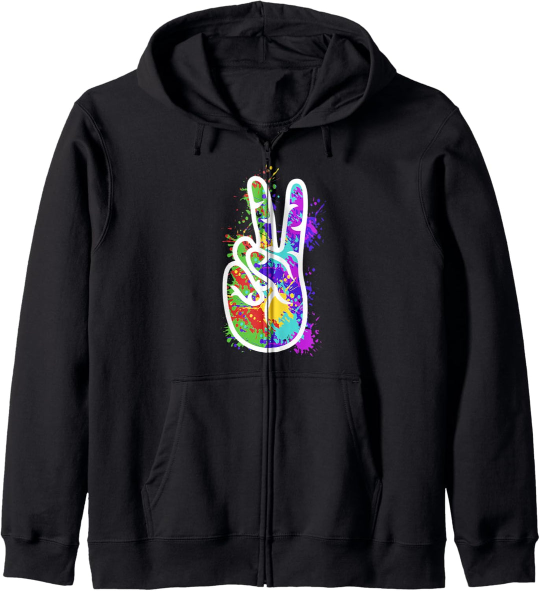 Frieden - Hand - bunt - farbig - Weltfrieden - abstrakt Kapuzenjacke