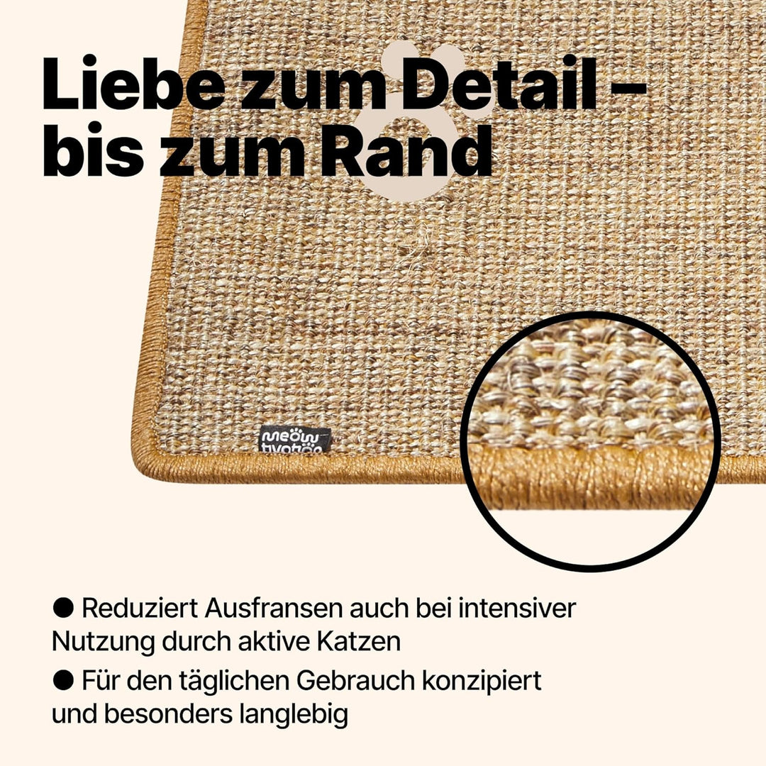 Kratzmatte für Katzen - Hochwertiger Kratzteppich aus Sisal, natürliche Kratzbretter, multifunktiona