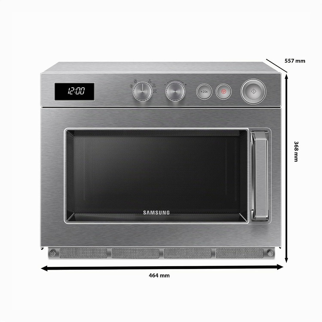 SARO SAMSUNG Mikrowelle für Gastronomie – 26 L – 1500 W – 5 Leistungsstufen – Edelstahl/Keramik – Dr
