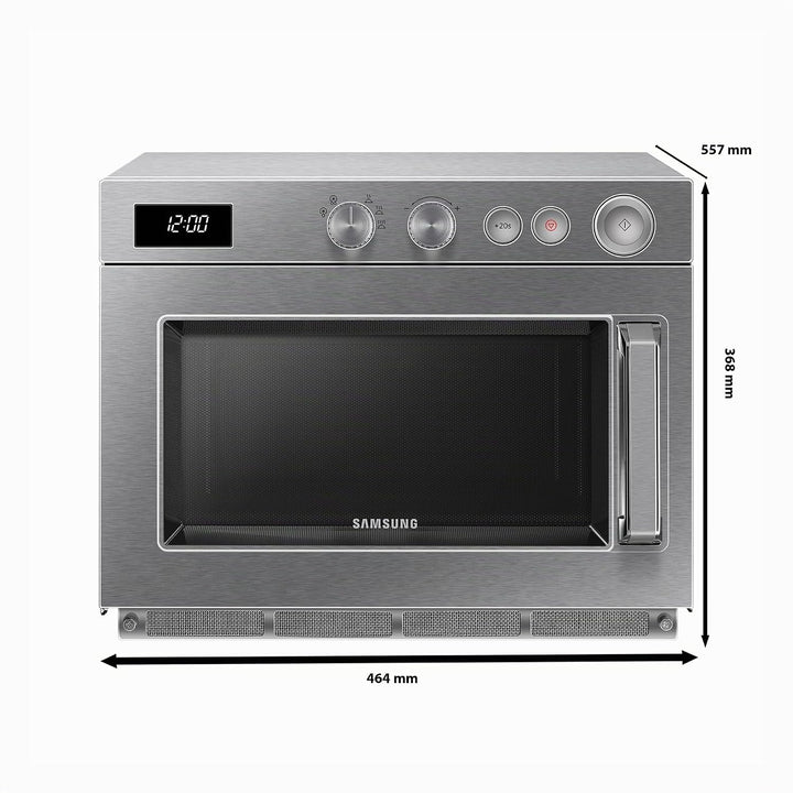 SARO SAMSUNG Mikrowelle für Gastronomie – 26 L – 1500 W – 5 Leistungsstufen – Edelstahl/Keramik – Dr