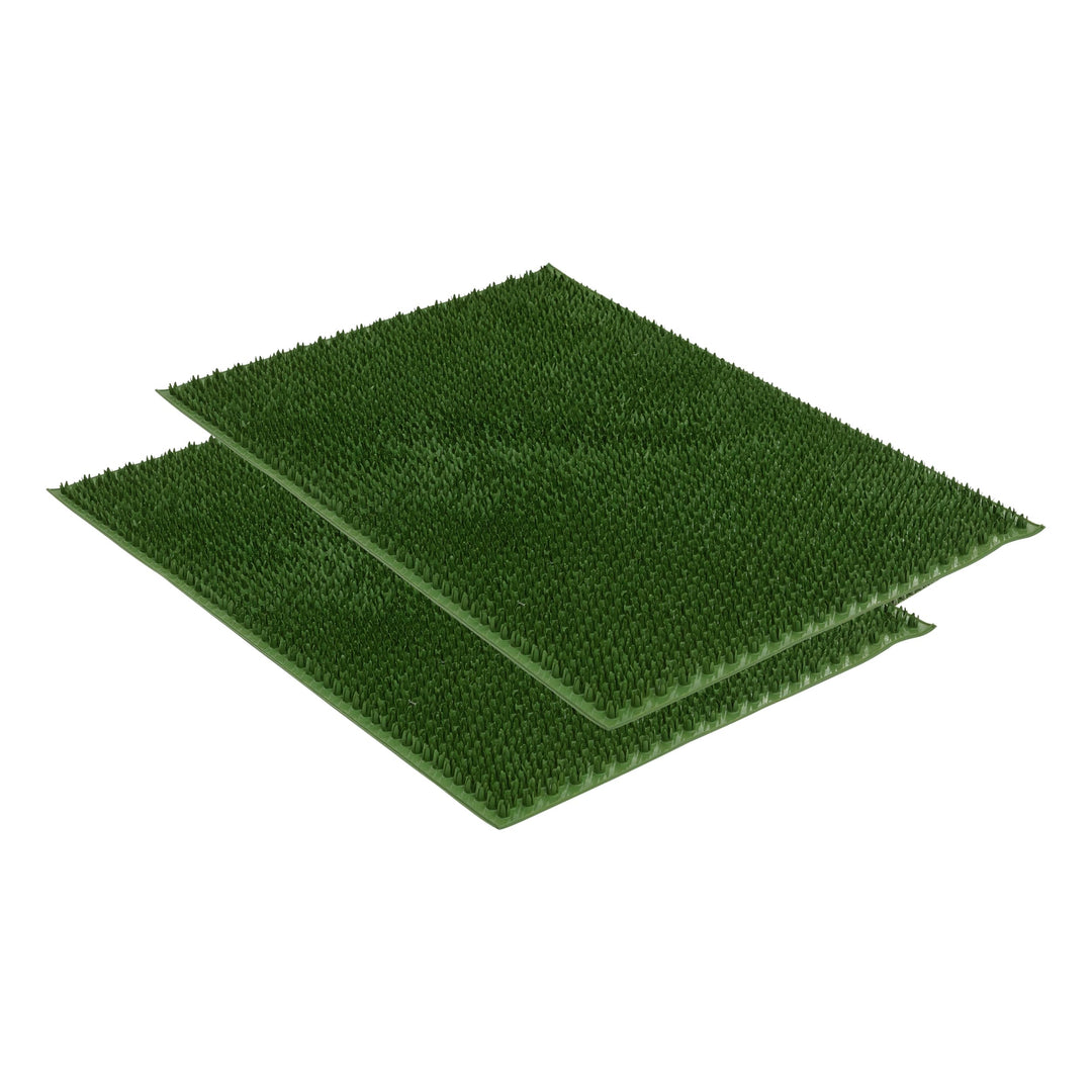 Carpido Wetterfeste Fussmatte Garten - Grün 2er Set 40x60 cm - Outdoor Schmutzfangmatte - Türmatte l