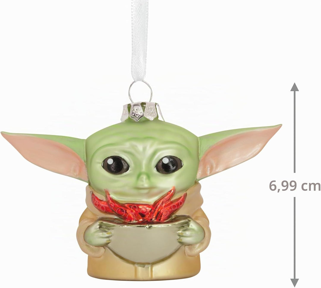 Hallmark Grogu Glas Ornament Star Wars Baumschmuck The Mandalorian Glas Hängende Ornament Weihnachte