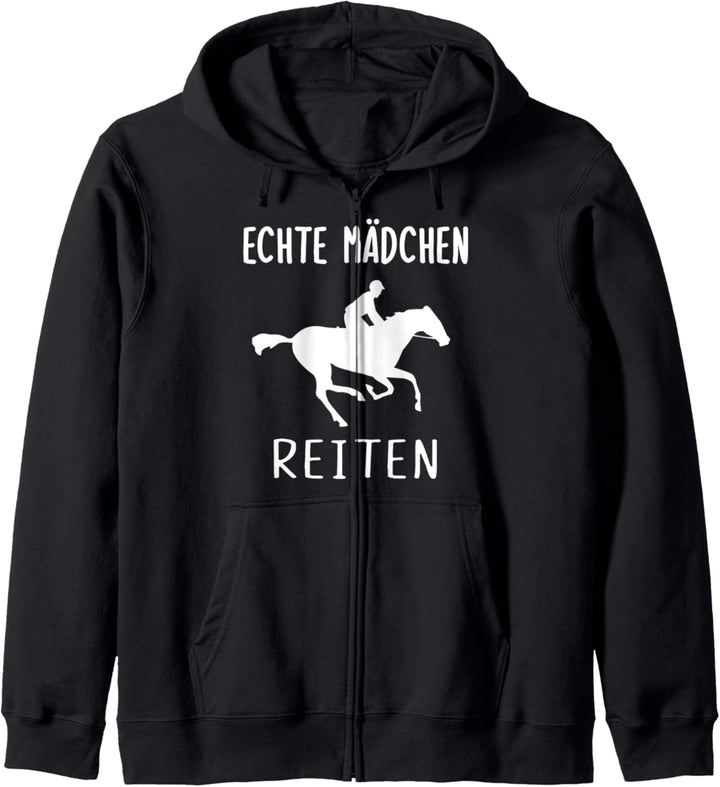 Pferde Reiterin Frauen Echte Mädchen Reiten Kapuzenjacke