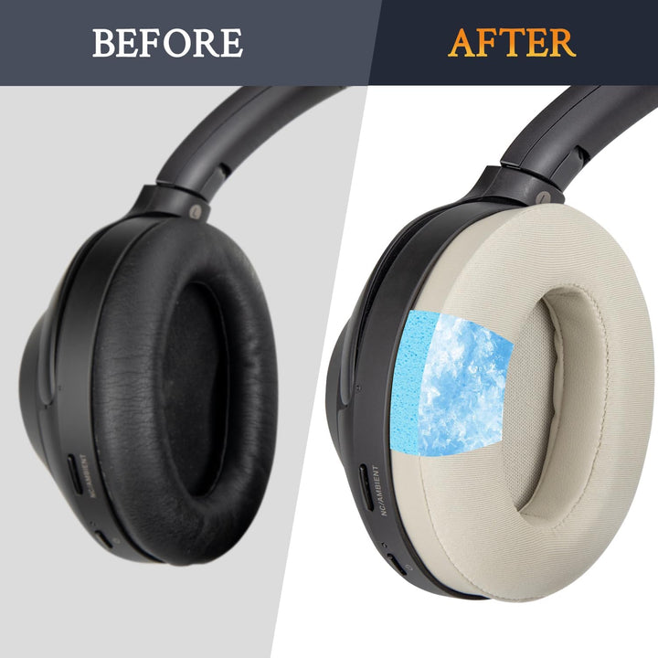 SOULWIT Kühlgel Ersatzpolster Ersatz Ohrpolster für Sony WH-1000XM3 (WH1000XM3) Over-Ear-Kopfhörer,