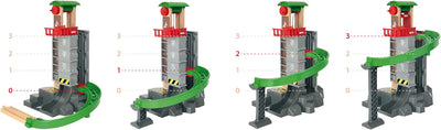 BRIO World 33887 Grosses Lagerhaus-Set mit Aufzug - Zubehör Holzeisenbahn - Konstruktionsspielzeug e