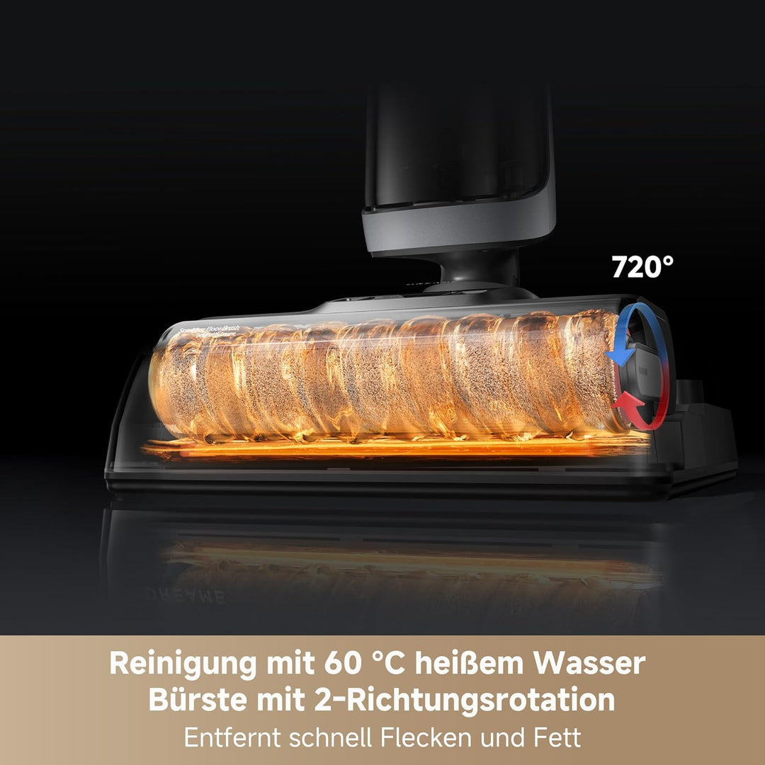 dreame H14 AE Nass- und Trockensauger, 18.000 Pa, Frischwasserrein., flach, Doppelkantenbür., 0 Vehe