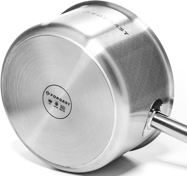 Edelstahl Stielkasserolle | 4L Liter | Stieltopf | Milchtopf | kleiner Topf | Induktion, Gasherd, El