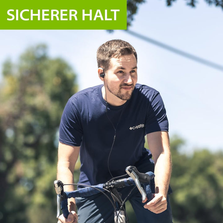 Avantree C171 - Kabel USB C In Ear Kopfhörer und Mikrofon für Sport und Joggen mit Over Ear Ohrhörer