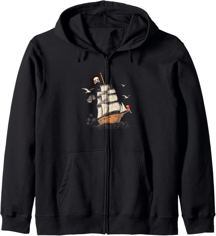Piratenschiff Boot Flaggen Lustiges Geschenk Fun Kapuzenjacke