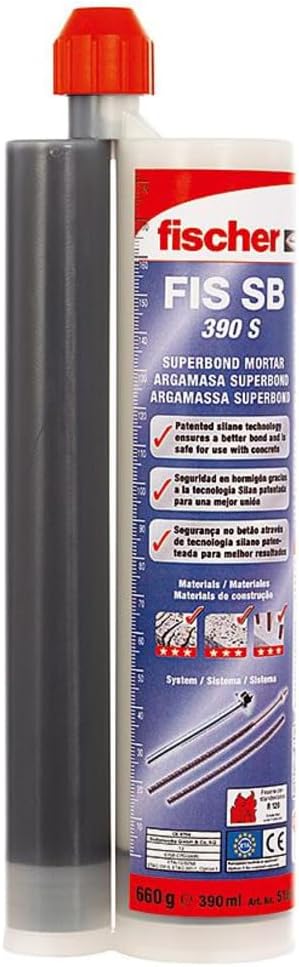 fischer Superbond-Mörtel FIS SB 390 S, universeller Injektionsmörtel, wetterfester Mörtel für den In