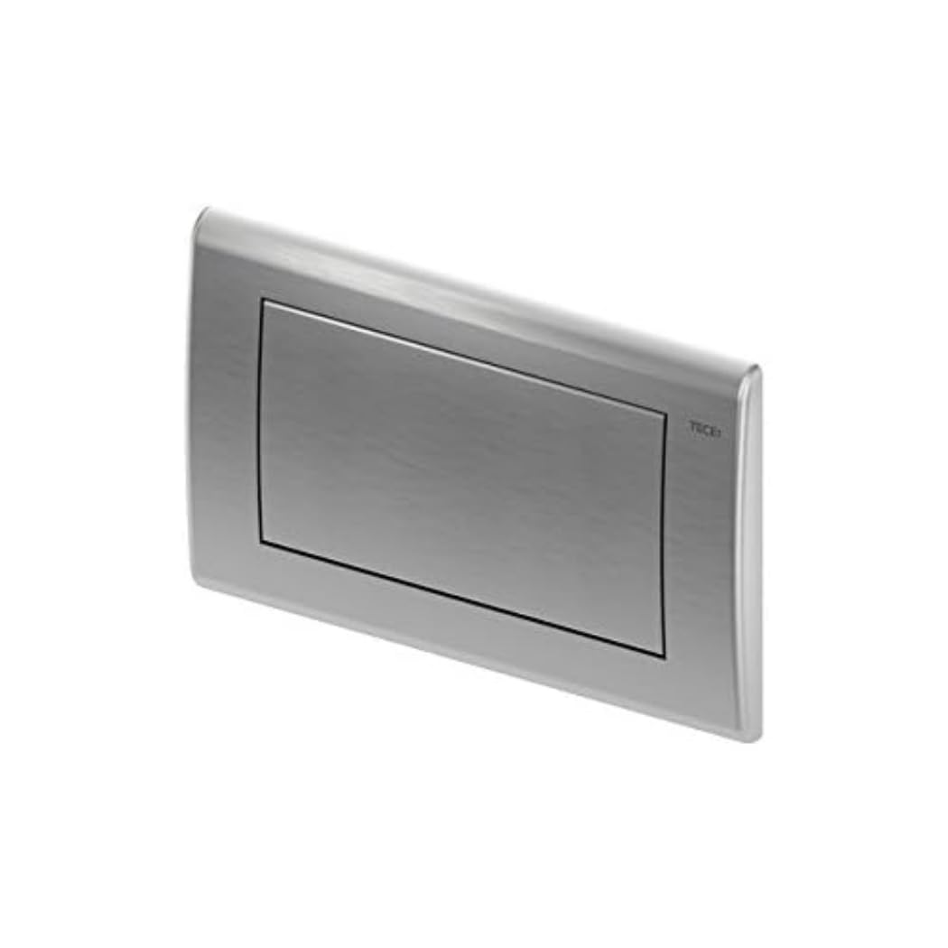 TECEplanus WC Betätigungsplatte (Spülmenge verstellbar, Masse 214x144x15 mm) Edelstahl gebürstet, 92