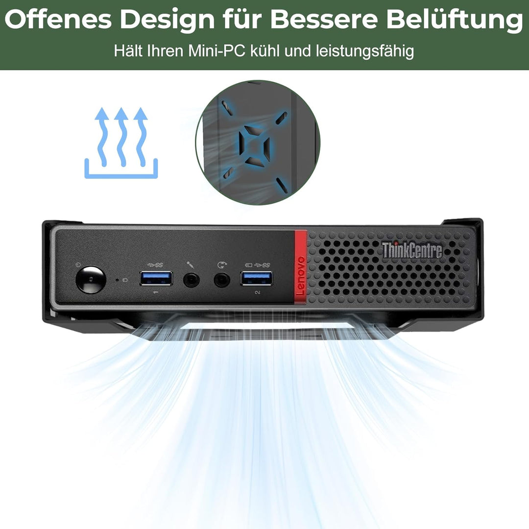 Mini PC Halterung für Lenovo ThinkCentre, Wand/VESA/Untertisch Halterung für Lenovo ThinkCentre M600
