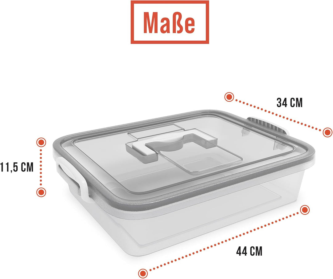 Chef Pomodoro Pizzaballenbox – Pizza Box – Pizzaballenbox mit Deckel – Pizzabox – Pizzateigbehälter
