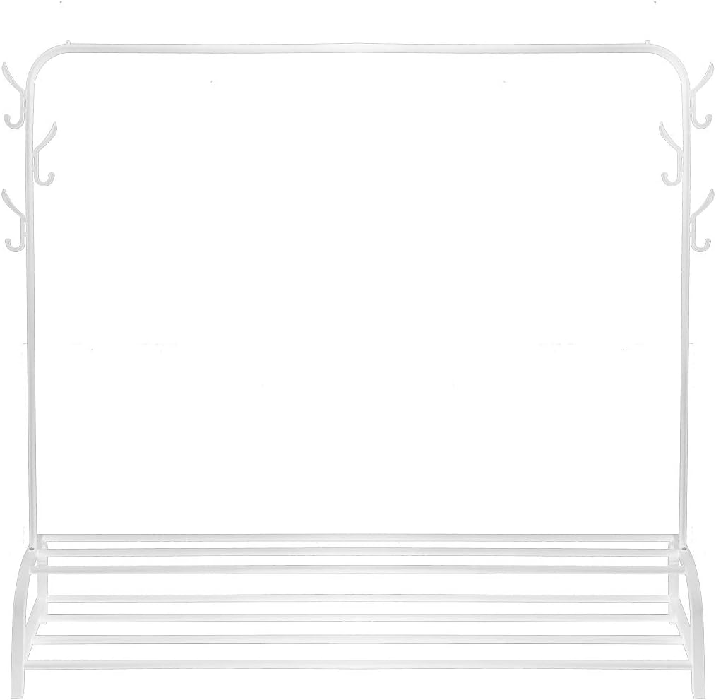 Vinteky Kleiderständer Freistehender Kleiderständer, Garderobenständer aus Metall6 Haken, 110 × 33 ×