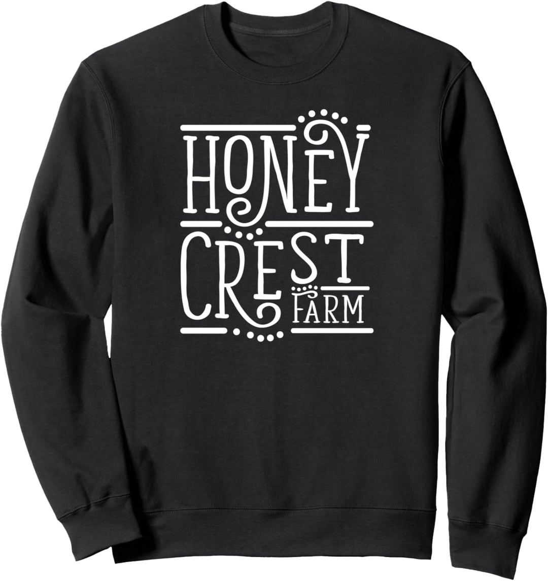 Honey Crest Farm weisses Textlogo Sweatshirt