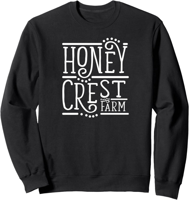 Honey Crest Farm weisses Textlogo Sweatshirt