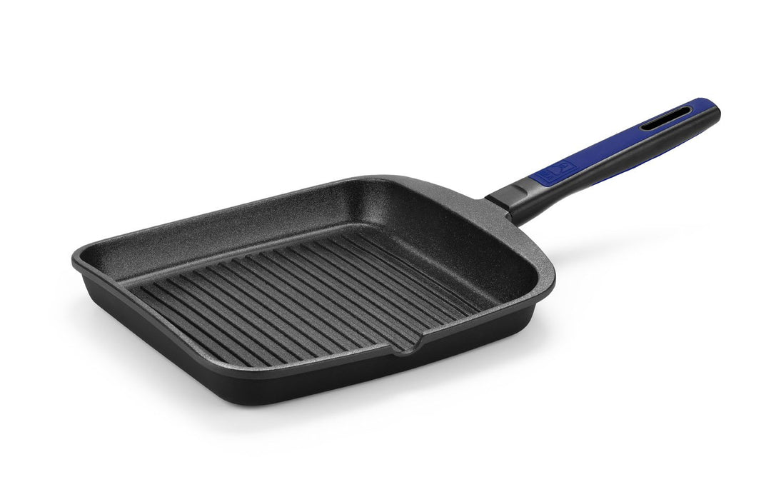 BRA Advanced | Grill mit Streifen, 28 cm, Aluminiumguss mit Antihaftbeschichtung, PFOA-frei, verstär