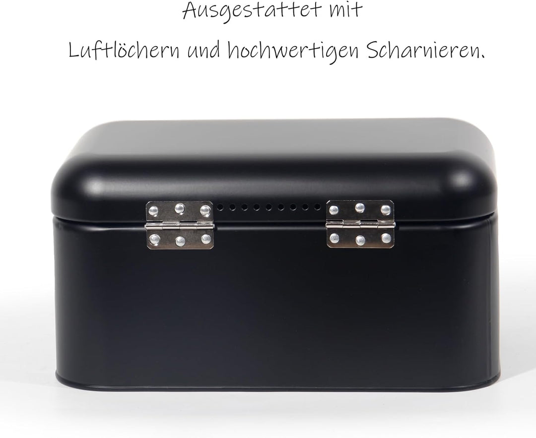 Brotkasten aus Metall mit Edelstahlgriff, Brot Lange Aufbewahren, Retro Brot Box, Brotaufbewahrungsb
