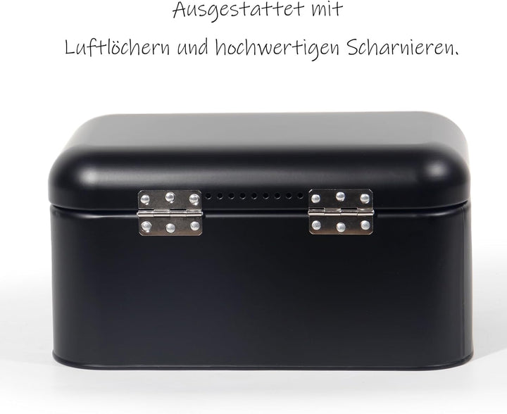 Brotkasten aus Metall mit Edelstahlgriff, Brot Lange Aufbewahren, Retro Brot Box, Brotaufbewahrungsb