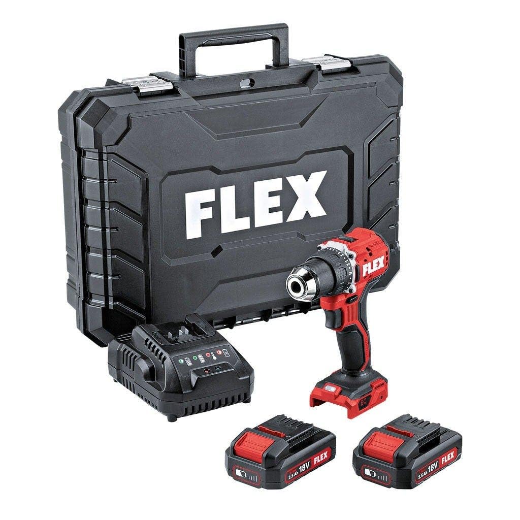 Flex Akku Bohrschrauber DD 2G 18.0 EC LD/2.5 Set (Akkuschrauber inkl. Akku 2,5 Ah, 18 V, bürstenlose
