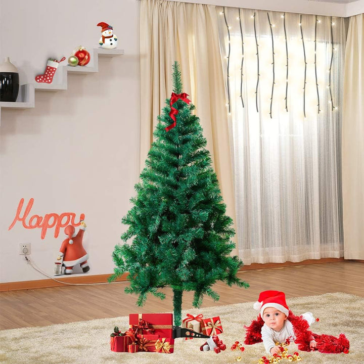 LZQ Weihnachtsbaum künstlich PVC Christbaum schwer entflammbarer Tannenbaum mit Schnellaufbau Klapps
