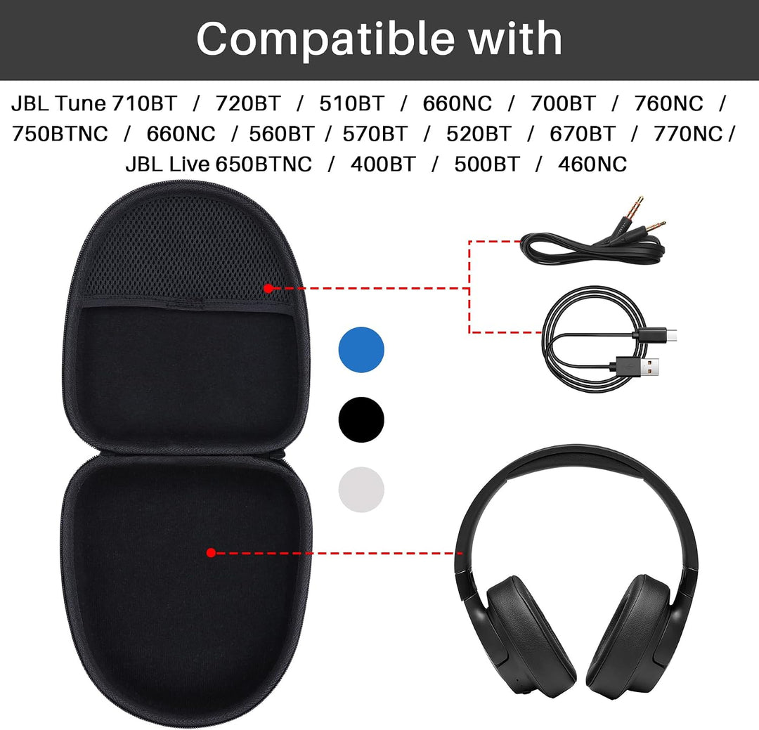 Hart Reise Schutz Hülle Etui Tasche für JBL Tune 510BT 710BT 720BT 660NC 700BT 760NC 750BTNC 660NC 5