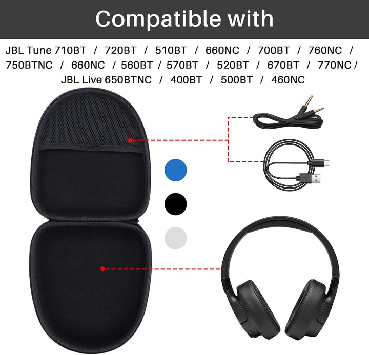 Hart Reise Schutz Hülle Etui Tasche für JBL Tune 510BT 710BT 720BT 660NC 700BT 760NC 750BTNC 660NC 5