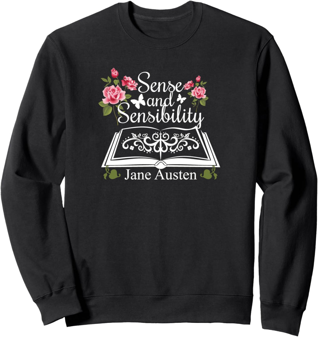 Jane Austen Sense and Sensibility Romantic Novel Book Club Sweatshirt