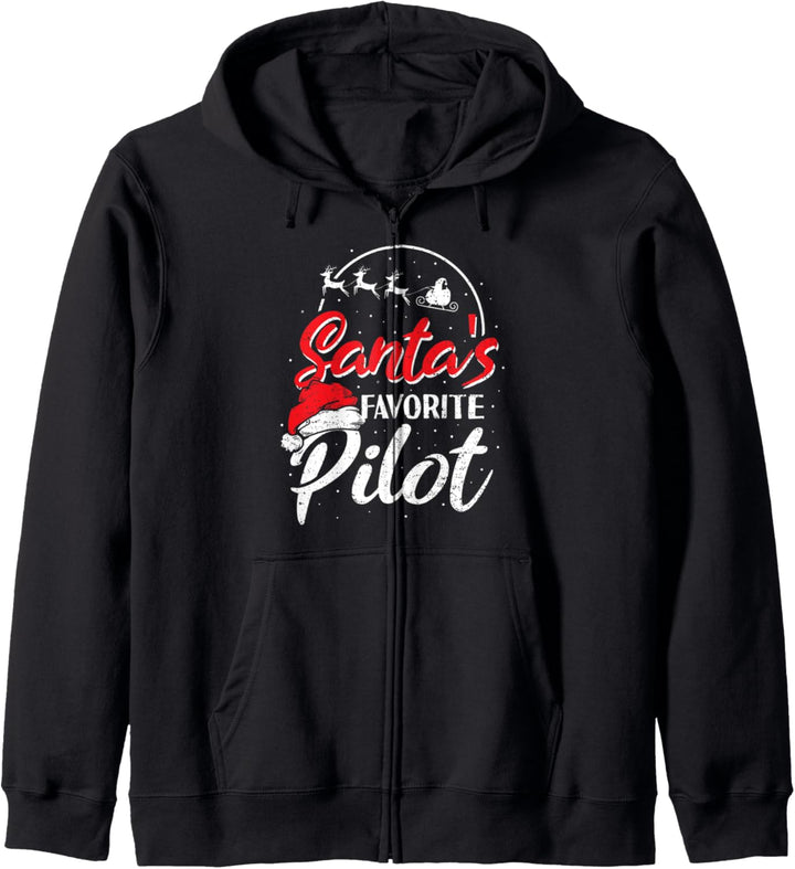 Funny Weihnachtsmann: Santa's Favorite Pilot - Pilot Kapuzenjacke