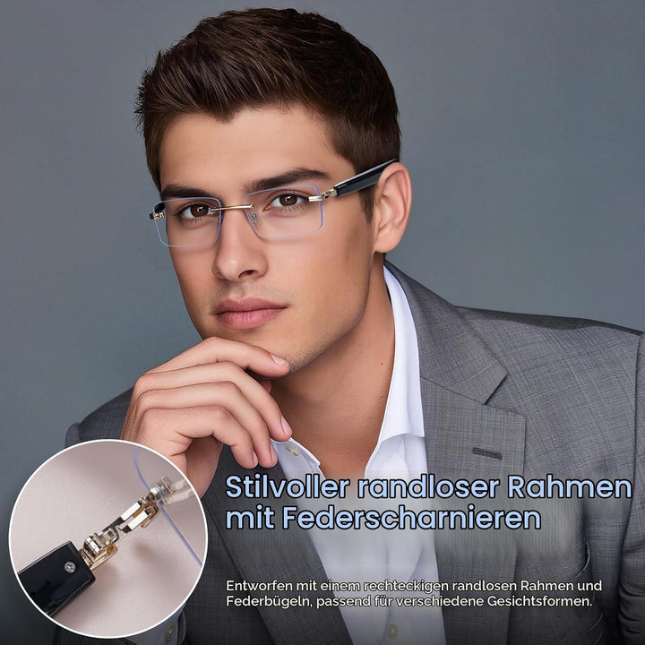 GenXenon AI Smart Brille, Photochrome Smart Glasses mit Offenen Lautsprechern, Echtzeit-Übersetzer f