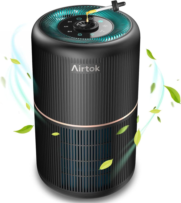 AIRTOK Luftreiniger Allergiker mit Aromatherapiefunktion, HEPA Luftfilter von Schimmel Staub Pollen