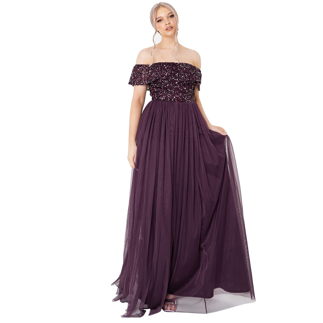 Maya Deluxe Damen Bridesmaid Dress Berry 46, Berry 46