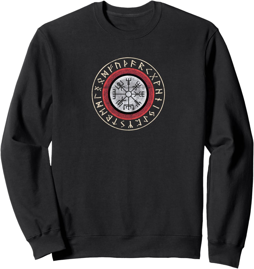 Vegvisir Norse Mythology Viking Compass Odin Moon Runes Sweatshirt