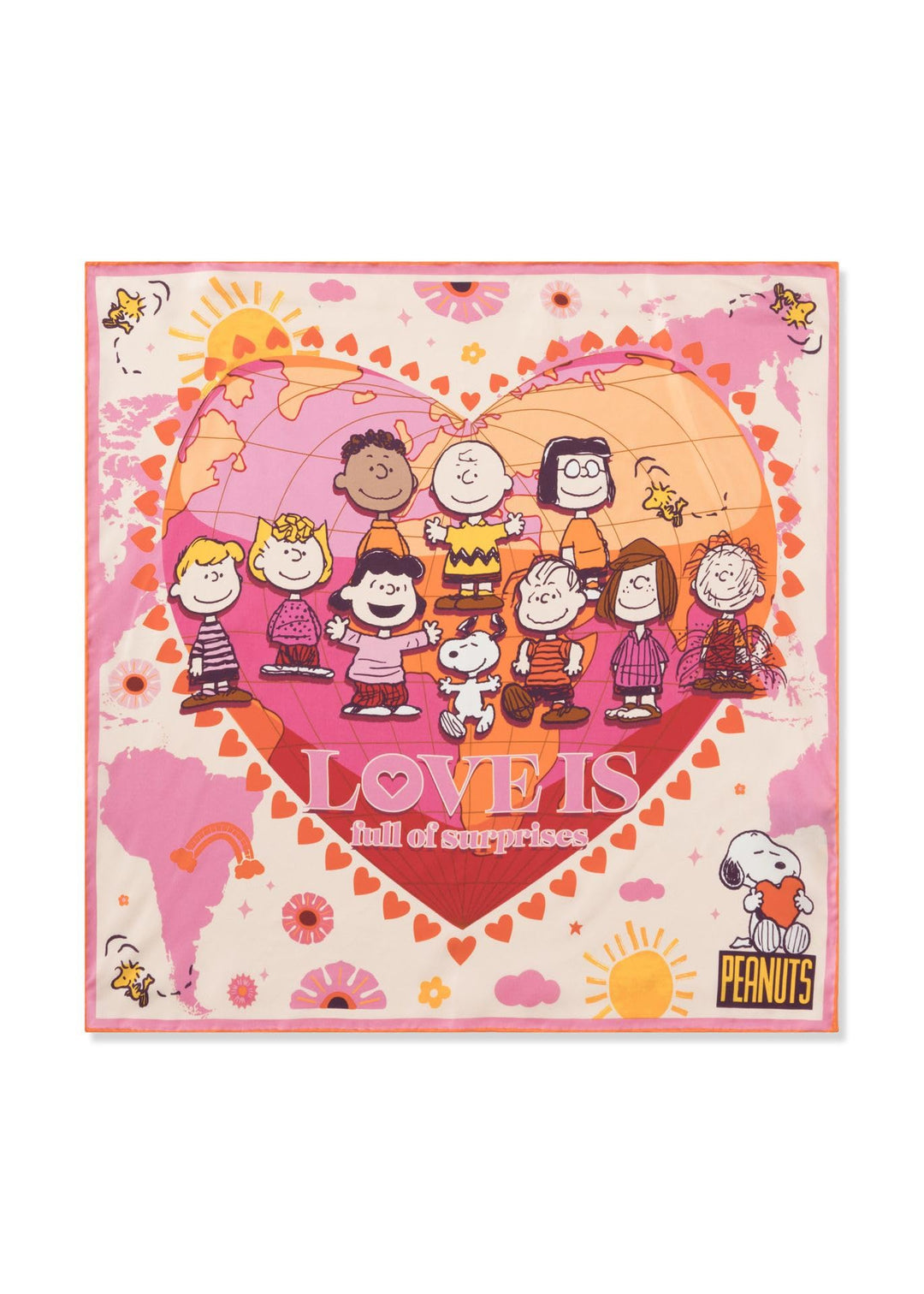 CODELLO Women Nicki Silk Peanuts Heart rot-53X53C - 53X53CM