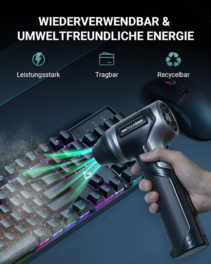 T800 Electric Air Duster-800G Luftdruck Super Power Cordless Air Duster,wiederaufladbare Druckluftsp