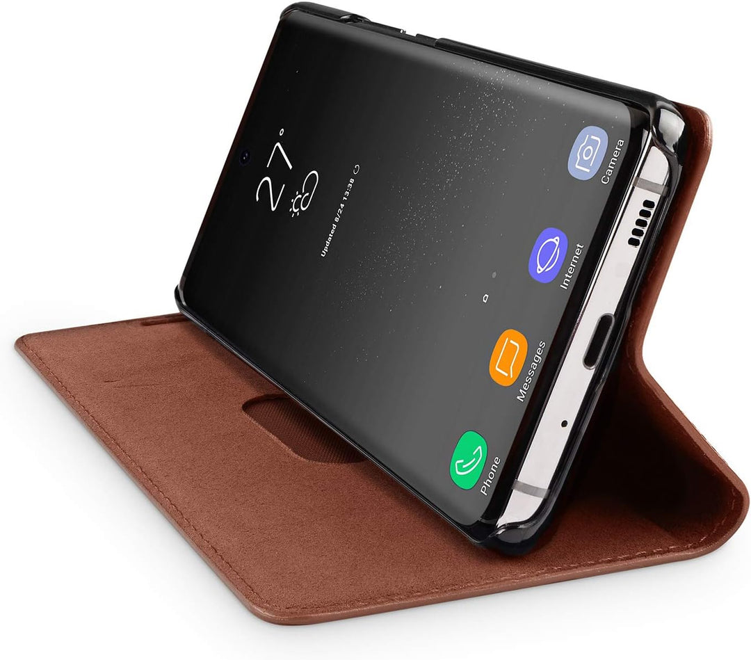 WIIUKA Echt Ledertasche - TRAVEL NATURE - Hülle für Samsung Galaxy S20+ PLUS, ITALIENISCHES Leder, V