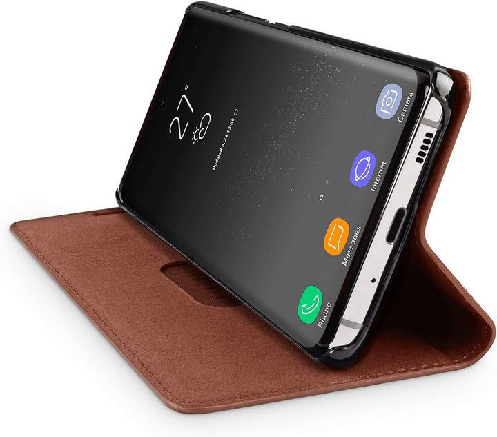 WIIUKA Echt Ledertasche - TRAVEL NATURE - Hülle für Samsung Galaxy S20+ PLUS, ITALIENISCHES Leder, V