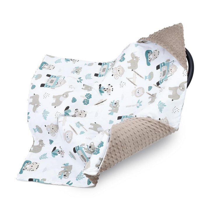 Einschlagdecke Babyschale Decke Kinderwagen 90x90cm - universal Baby Babydecke für Buggy Autositz Wi