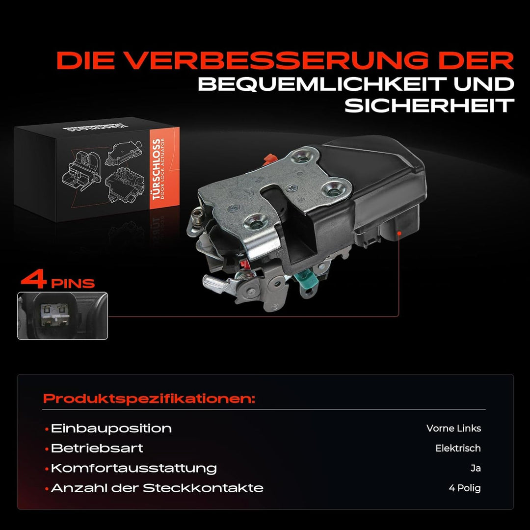 Frankberg Türschloss Stellmotor Vorne Links 4-Polig Kompatibel mit Grand Cherokee II WG WJ Alle Moto