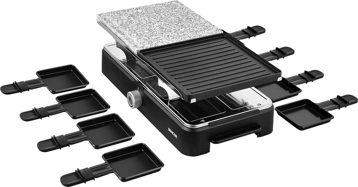 Sencor Raclette Multifunktionsgerät Leistungsstark, EasyClean, Professionell 1400W, Raclette 8 Perso