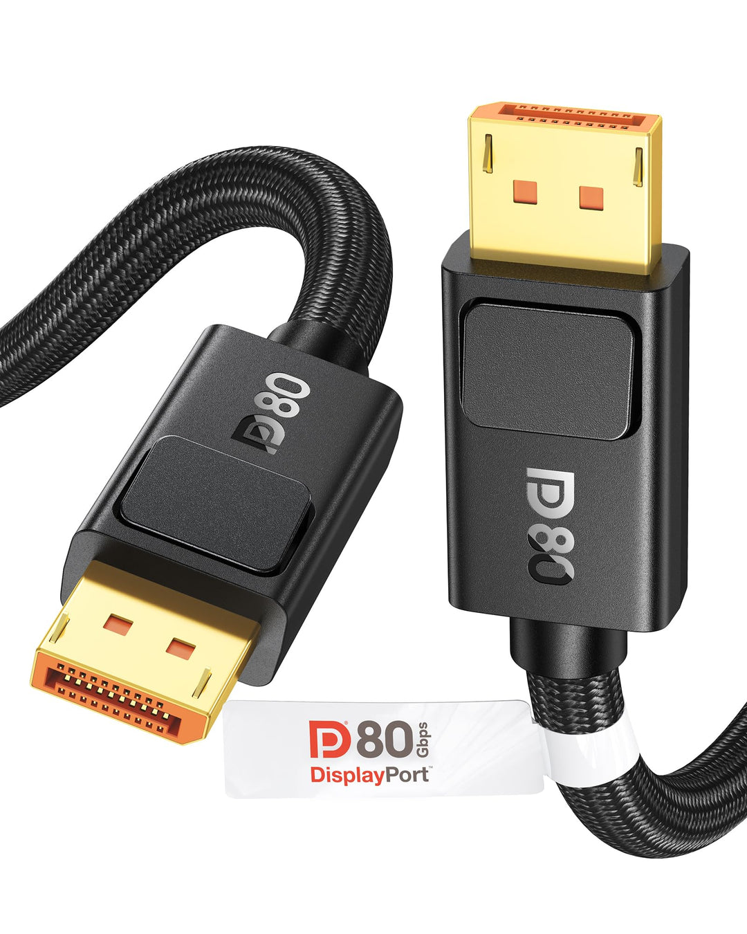 Silkland 80Gbps DisplayPort Kabel 2.1 2M [VESA-Zertifiziert] DP80, [8K@240Hz 4K@540Hz 360Hz 240Hz 18