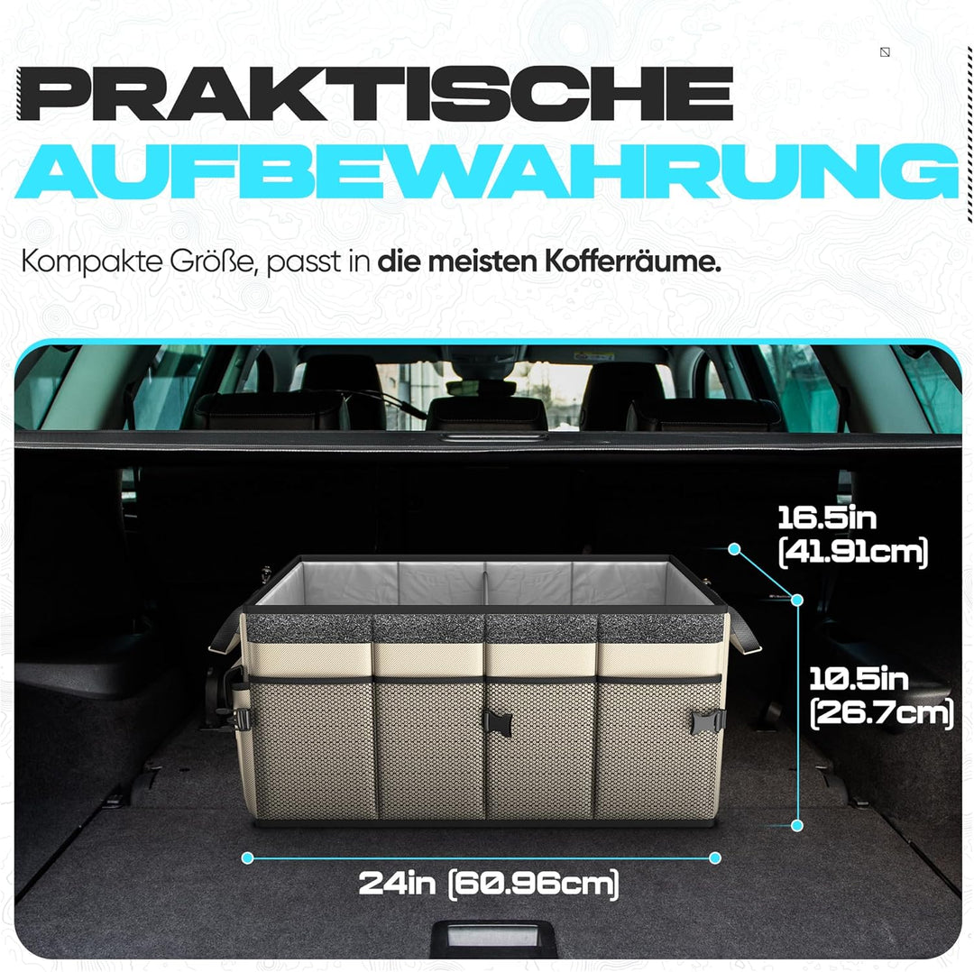 FORTEM Kofferraum Organizer, Kofferraumtasche, Zusammenklappbarer Auto Organizer Kofferraum mit Fäch