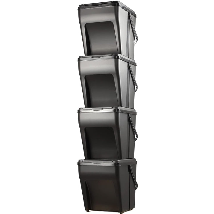 KADAX Mülltrennsystem, modularer Mülleimer aus Kunststoff, Recycling-Eimer für die Küche und das Bad