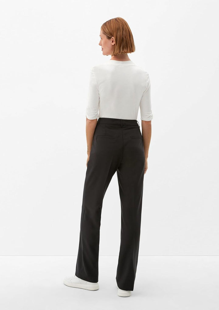 s.Oliver Regular: Hose aus Viskosecrêpe 32 9999_schwarz, 32 9999_schwarz