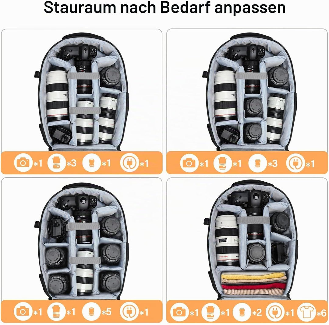 MOSISO Kamera Rucksack, DSLR/SLR/Spiegellos Photographie Kameratasche Wasserdicht Künstlerisch Geome